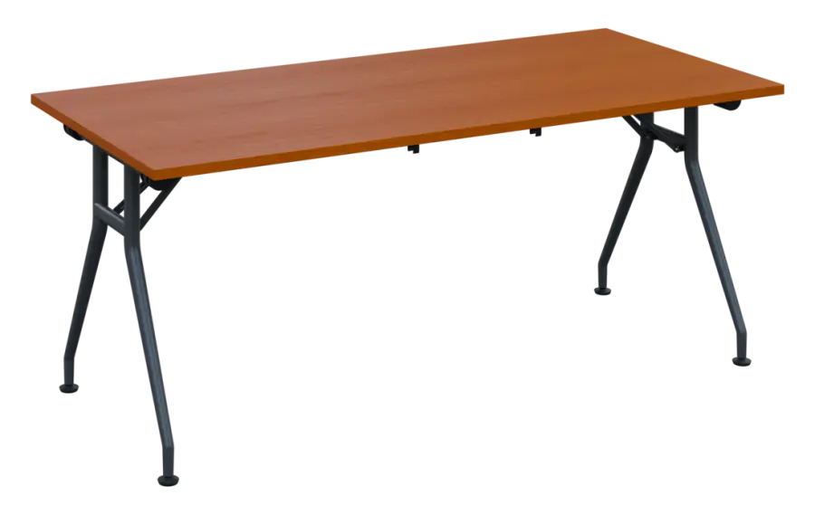 SLV 180 lak skládací jednací stůl 1800x800x750 mm, deska 25 mm, podnož černý lak, deska třešeň šumav